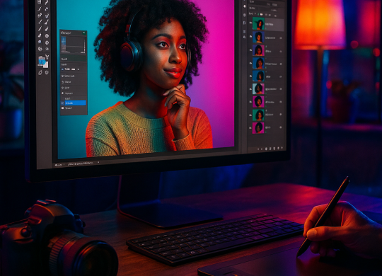Photoshop in the sudio